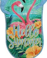 
              Glittery Luau Flip Flop Sign
            