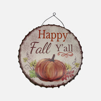 
              Happy Fall Y'all Hanging Wall Sign
            