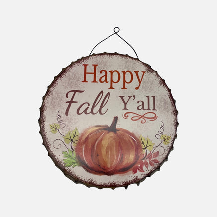 Happy Fall Y'all Hanging Wall Sign