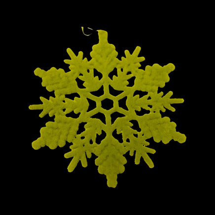 12" Flocked Snowflake Ornament