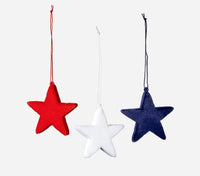 
              3.25" Small Flocked Stars- Set of 3
            