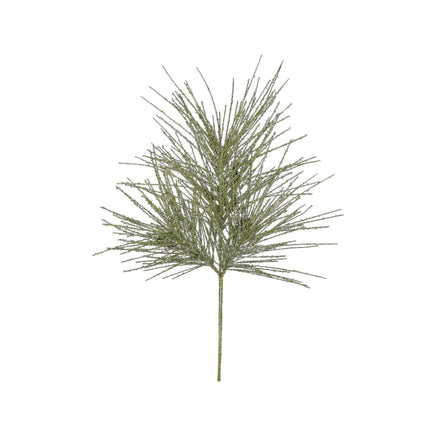 35” Glittered Long Leaf Pine Spray- Gold/Silver