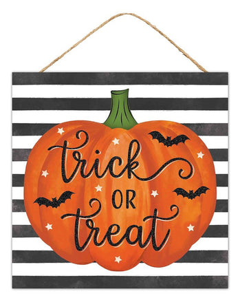 Trick Or Treat Glitter Sign