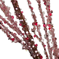 
              37" Sequin Glitter Ice Twig Spray- Pink
            