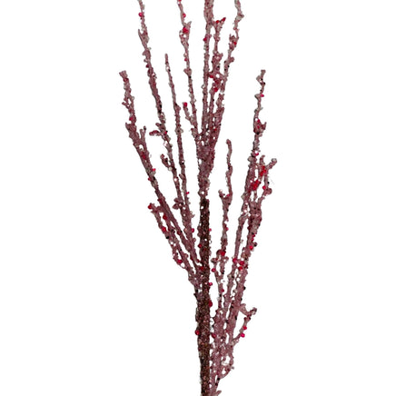 37" Sequin Glitter Ice Twig Spray- Pink