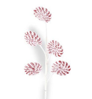 
              22" Glittered Red & White Flocked Lollipop Spray
            