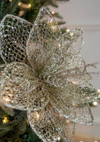 
              24" Glitter/Sequin Mesh Poinsettia Stem
            