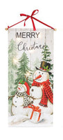 
              Winter Scene Snowman Sign with Lights
            