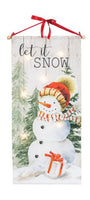 
              Winter Scene Snowman Sign with Lights
            