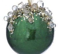 
              4" Heavy Jeweled Ball Ornament- (See Color Options)
            