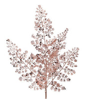 
              18" Diamond Glittered Blush Pink Maidenhair Spray
            