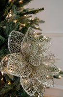 
              24" Glitter/Sequin Mesh Poinsettia Stem
            