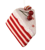 
              7.5" Peppermint Cake Slice Ornament
            