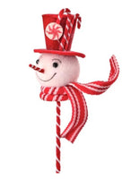 
              20" Candy Snowman On Peppermint Stake
            