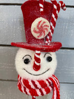 
              20" Candy Snowman On Peppermint Stake
            