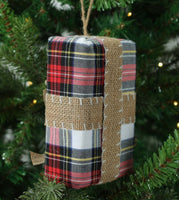 
              Plaid Fabric Present Ornament
            