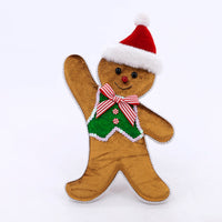 
              12" Gingerbread Boy- Brown/Red/Green
            