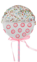 
              White Polka Dot Lollipop Pick
            