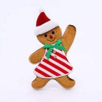 
              12" Gingerbread Girl- Brown/Red
            