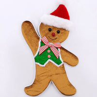 
              12" Gingerbread Boy- Brown/Red/Green
            