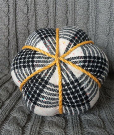 Decorative Plaid Fabric Pumpkin