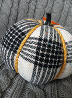 
              Decorative Plaid Fabric Pumpkin
            