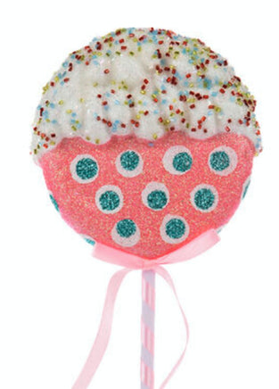 Pink Polka Dot Lollipop Tree Pick