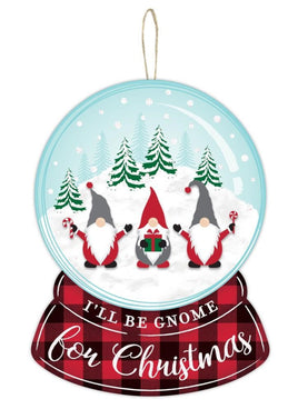 Gnome For Christmas Snow Globe Sign