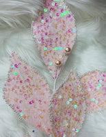 
              48" Glitter and Sequins with a beaded edge Pink Garland
            