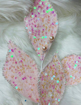 48" Glitter and Sequins with a beaded edge Pink Garland