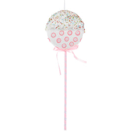 White Polka Dot Lollipop Pick