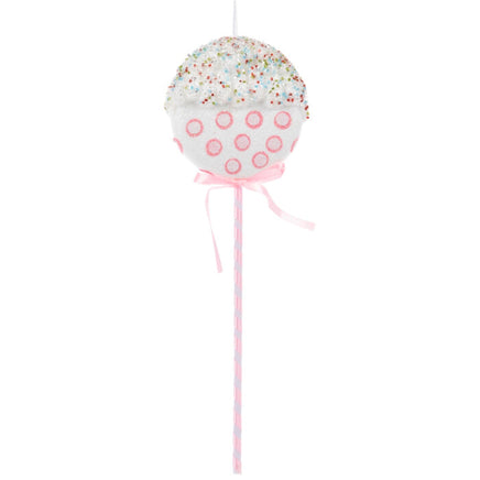 White Polka Dot Lollipop Pick