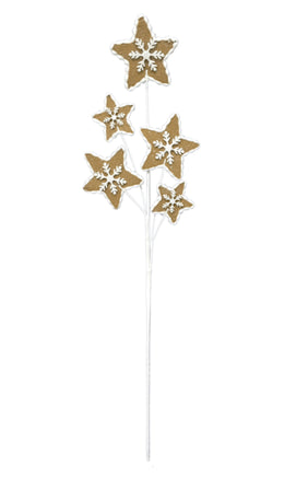 30" Gingerbread Star Stem