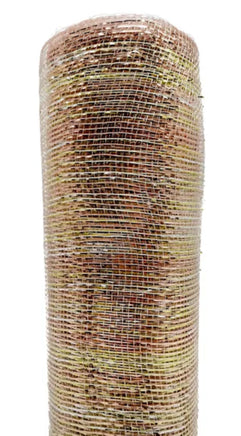 Rose Champagne Mesh Ribbon- 10.5"x10yd