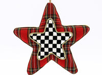 
              7" Checkered/Plaid Star Ornament
            