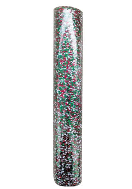 Red, White & Green Glittered Mesh Ribbon- 18"x4yd