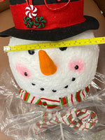 
              31.5" Snowman Tree Topper- Red/Green/White
            