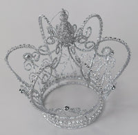 
              Silver Glitter Crown Ornament
            