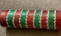 
              Red, Green & White Pom Pom Deco Mesh Ribbon- 10 in x 30 ft
            