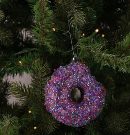 Purple Doughnut Ornament