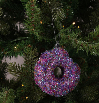 Purple Doughnut Ornament