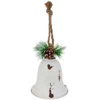 
              Distressed White Cowbell & Pine
            