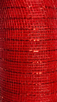 
              Red Metallic Deco Mesh Ribbon- 10 in x 10 yds.
            