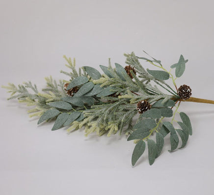 Faux Greenery and White Berries Pick