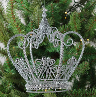 
              Silver Glitter Crown Ornament
            