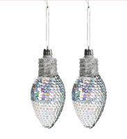 
              Sequined Bulb Ornaments- Set of 2
            