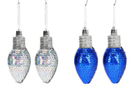 
              Sequined Bulb Ornaments- Set of 2
            