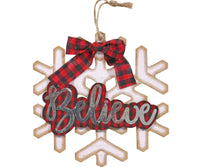 
              Believe Snowflake Ornament
            