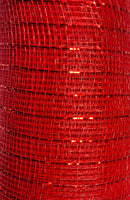 
              Red Metallic Deco Mesh Ribbon- 10 in x 10 yds.
            