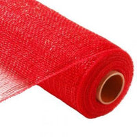 
              Red Metallic Deco Mesh Ribbon- 10 in x 10 yds.
            